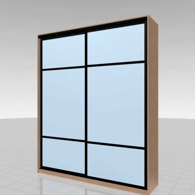 Mirror Line liukuovikaappi 180x220x45