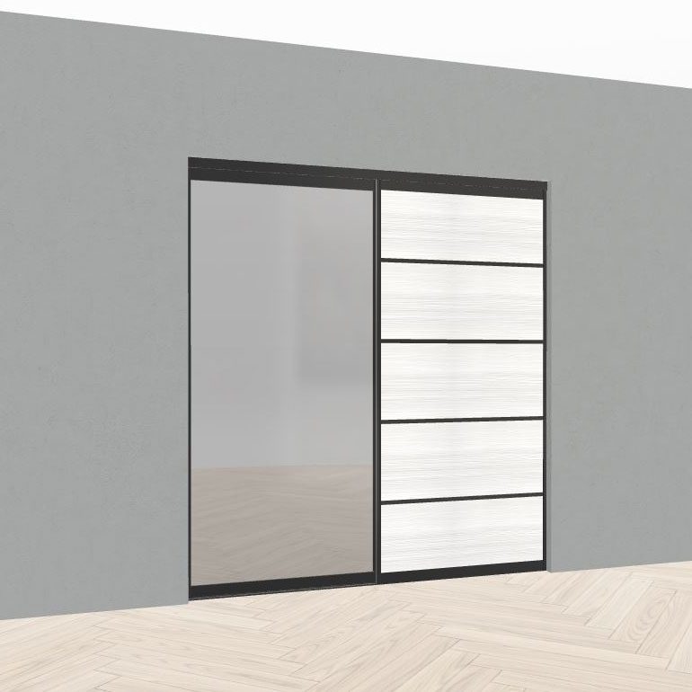 Mirror Line tilanjako-ovet 200 x 220 cm
