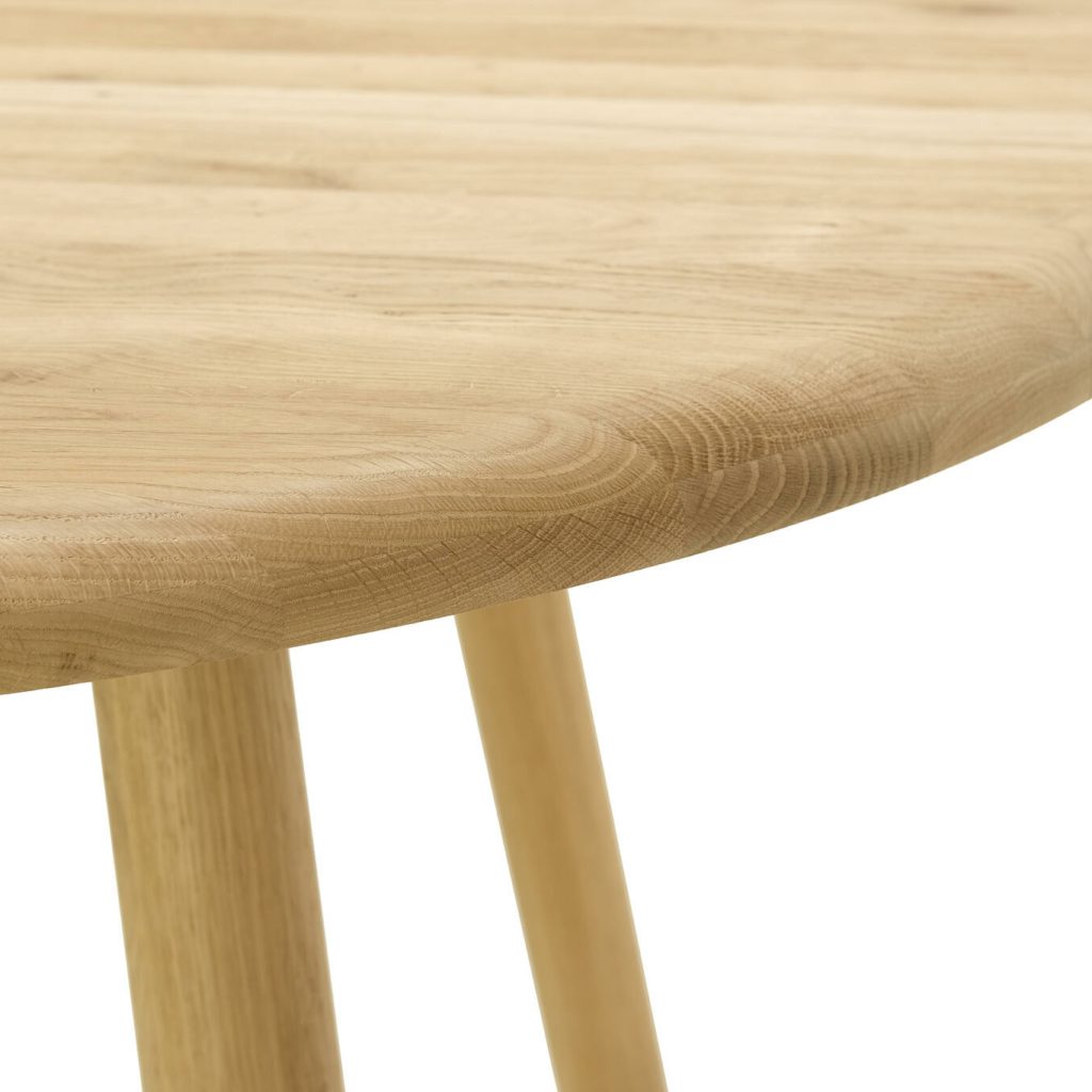 Olivia pyöreä lankkupöytä tammikannella, ø115 cm - Image 3