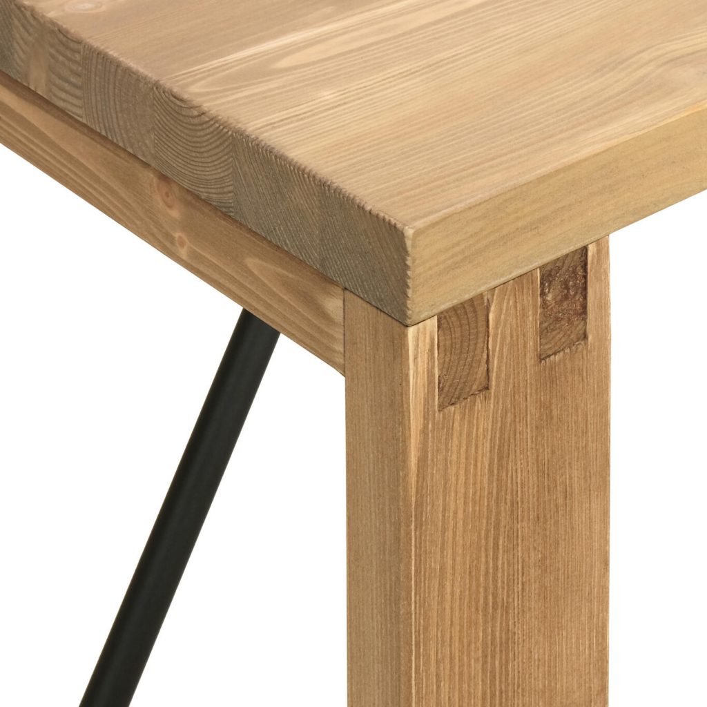 Pöydän kantikas puujalka pari 90 cm - Image 4