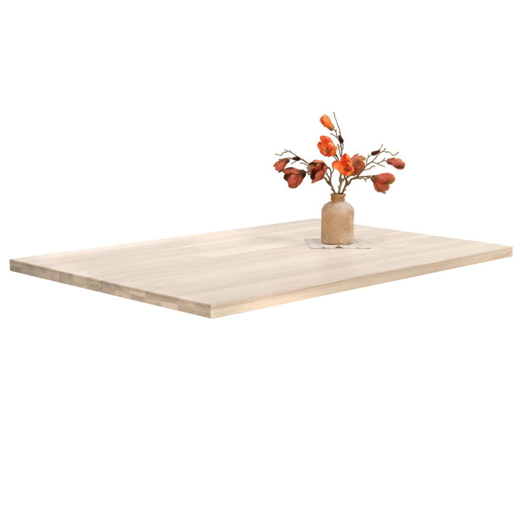 Edna pöydän kansi valkolakattu saarni 38 mm. Koot: 140 x 90 ja 200 x 90 cm