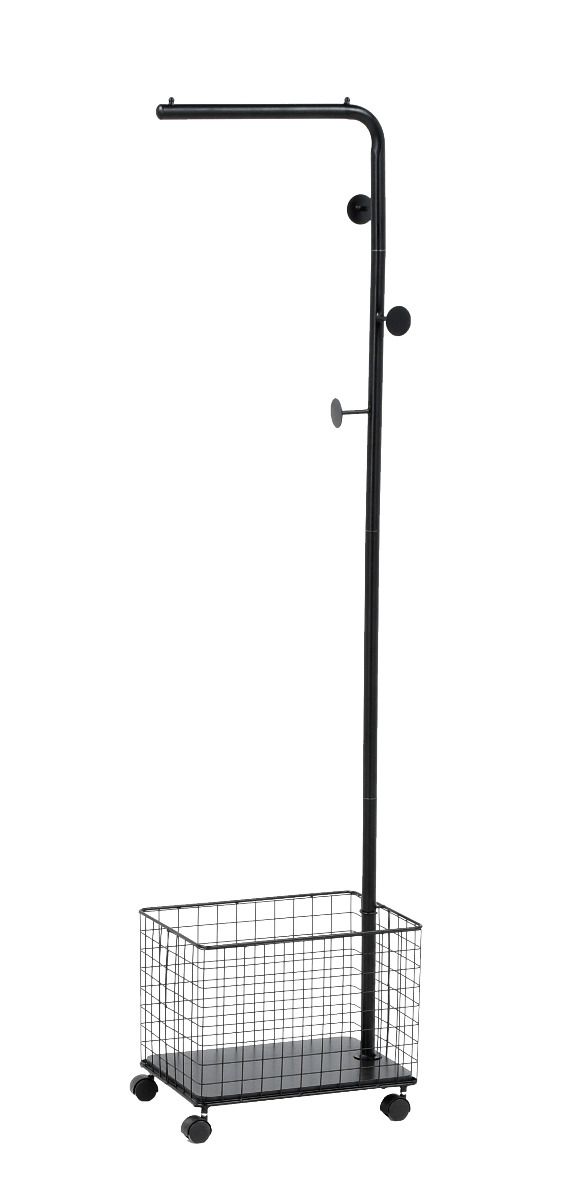 Domo vaateteline pyörillä musta - Image 2