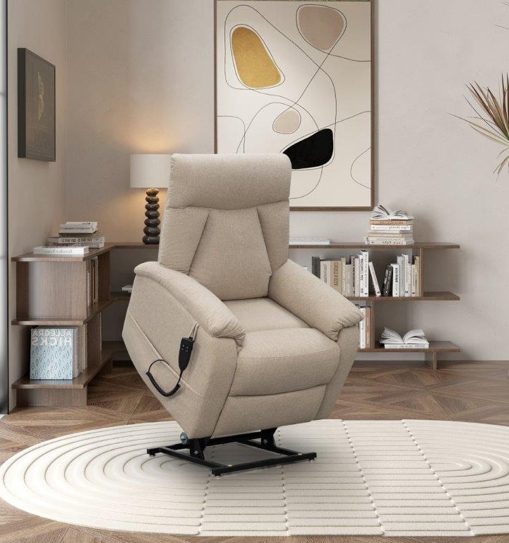 Sampo nostoavusteinen recliner – Musta nahka - Image 10