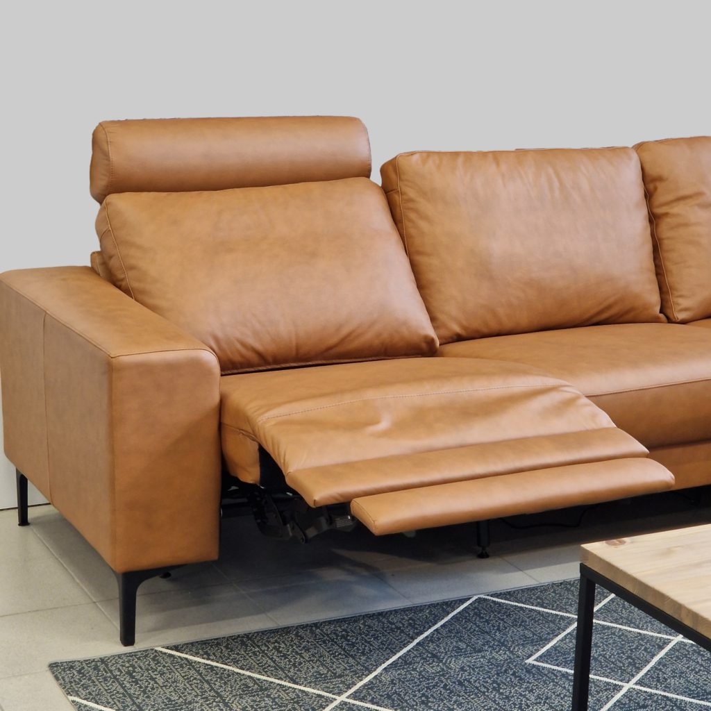 Skandia avokulmasohva recliner mekanismilla, nahkaverhoilu - Image 2