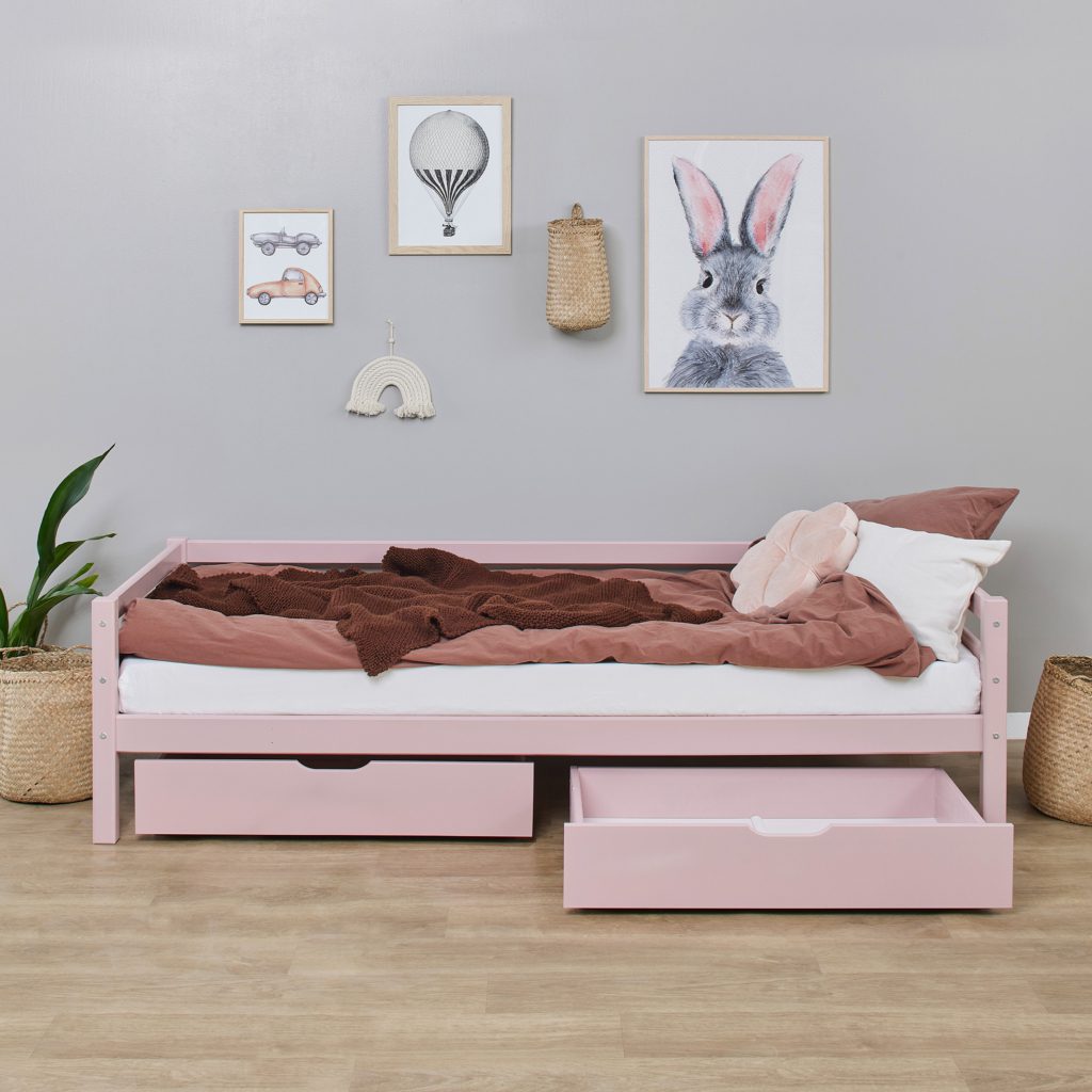 Laatikosto pyörillä, 2 laatikkoa 70x190 ja 90x200 cm kokoisen sängyn alle - Useita värejä - Image 7