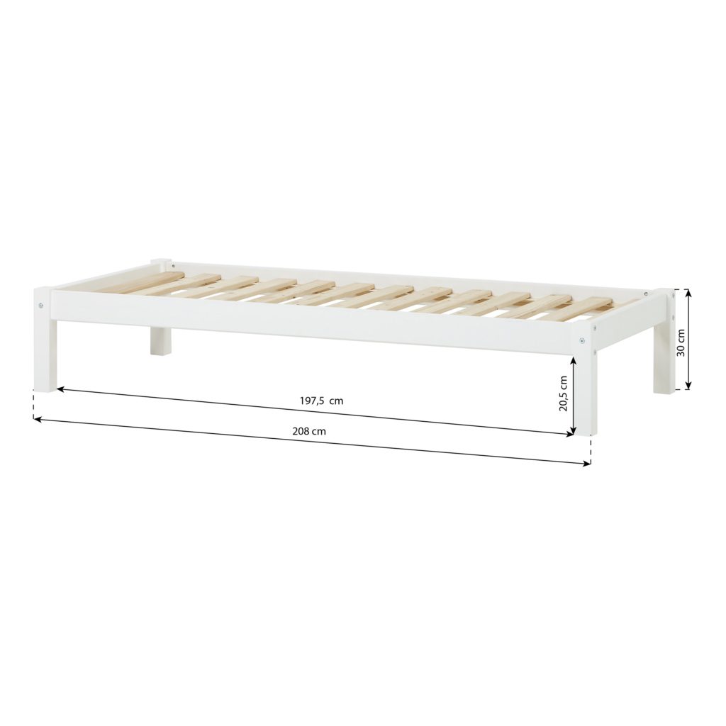Hoppekids sänky 70x160cm - valkoinen - Image 2