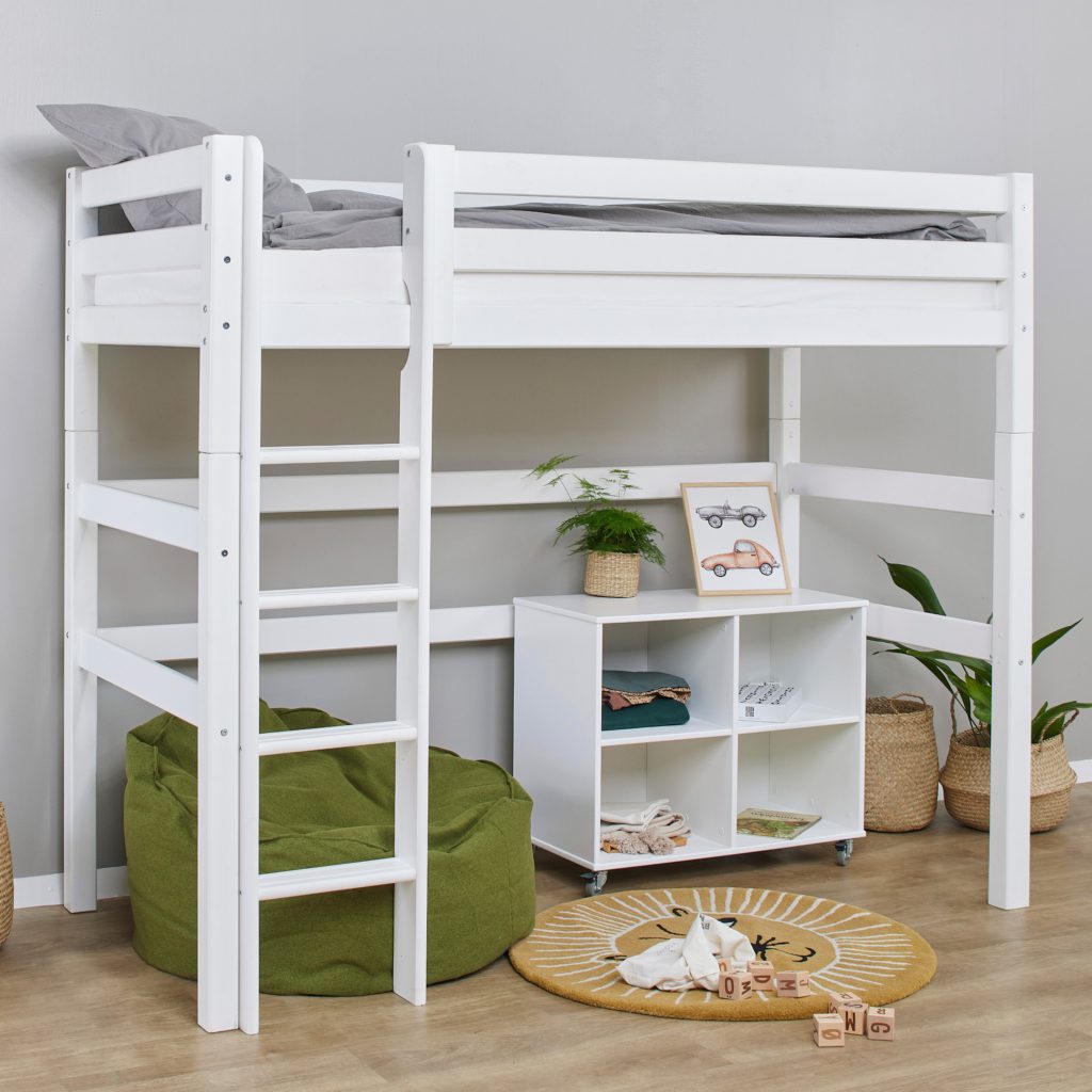 ECO Luxury korkea parvisänky 90x200cm - valkoinen