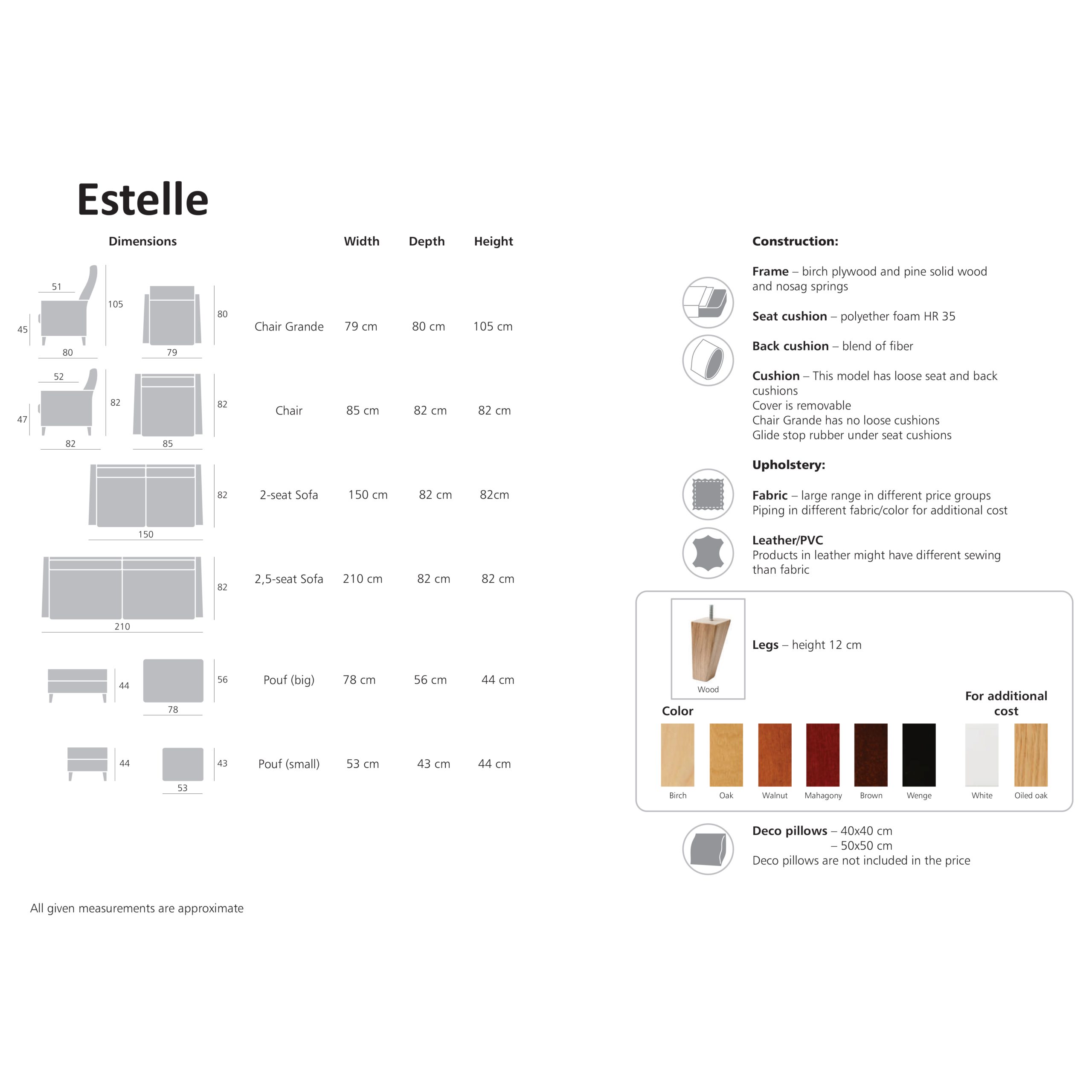 Estelle 2,5 istuttava sohva - Image 3