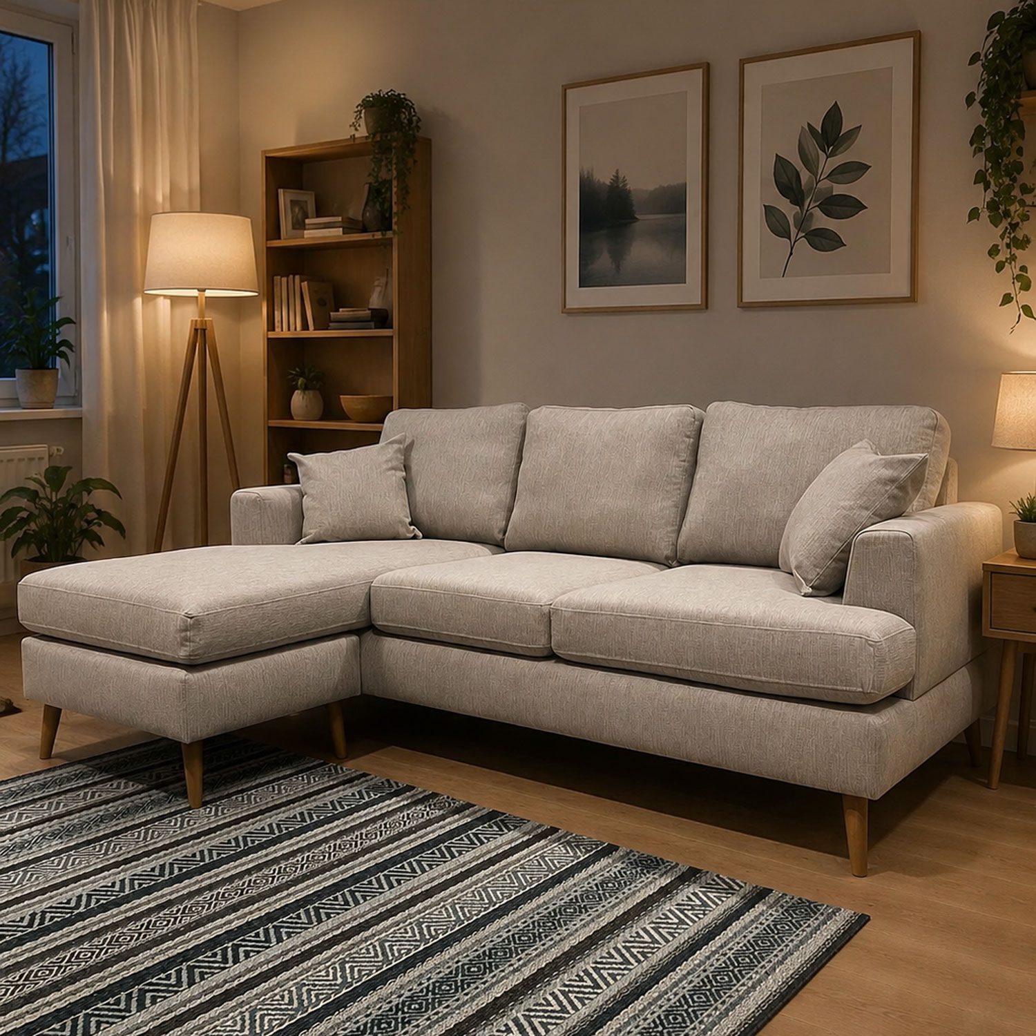 Cozy divaanisohva rahilla